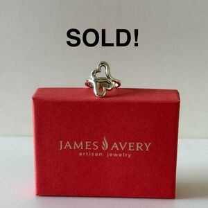 James Avery 925 Silver Heart To Heart Sterling Silver Ring Size 5.5